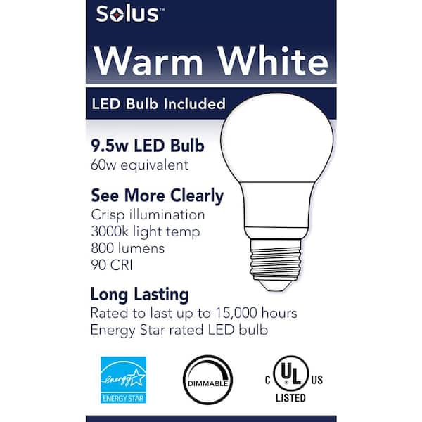 SOLUS White Colonial Style 1 Light Black Post Mount Walkway Light