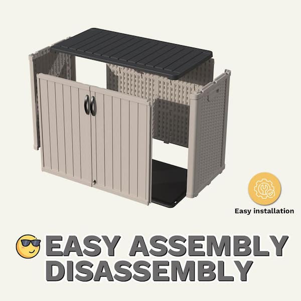 Tozey 48 in. W x 25.4 in. D x 37 in. H Horizontal Resin