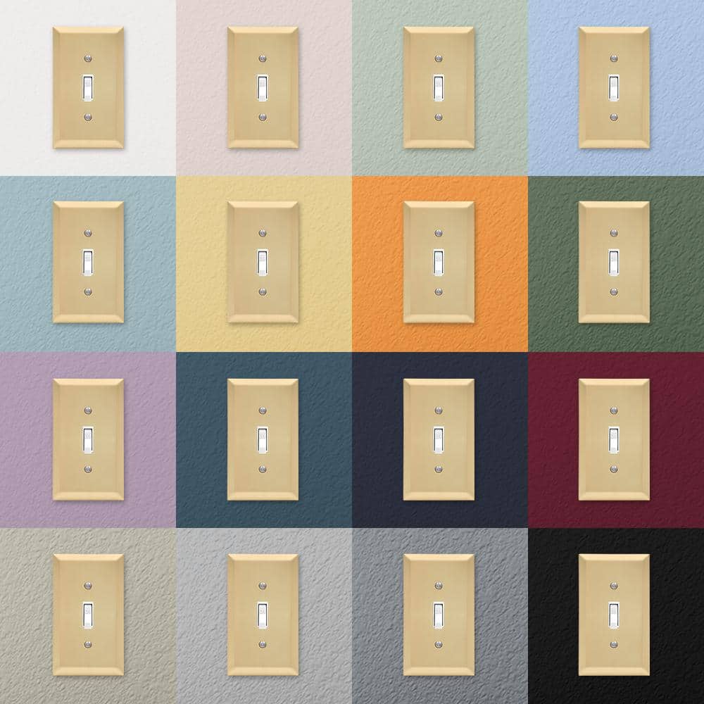 Satin Brass Single Gang Decorative Wall Plate