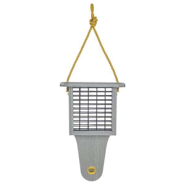 Modern Farmhouse Suet Feeder with Tail Prop in Driftwood