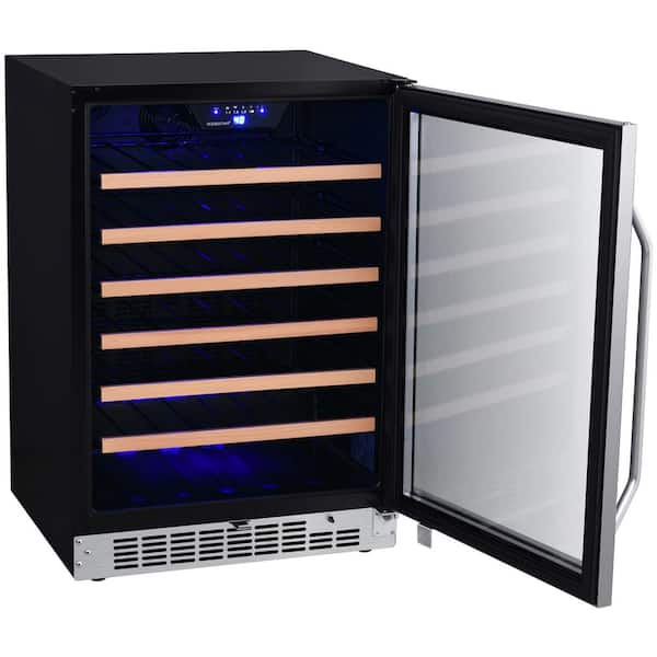 EdgeStar - 53 Bottle 24 in. Built-In Single Zone Wine Cooler