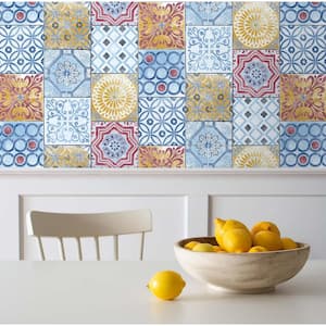 Colorful Moroccan Tile Vinyl Peel & Stick Wallpaper Roll (Covers 30.75 Sq. Ft.)
