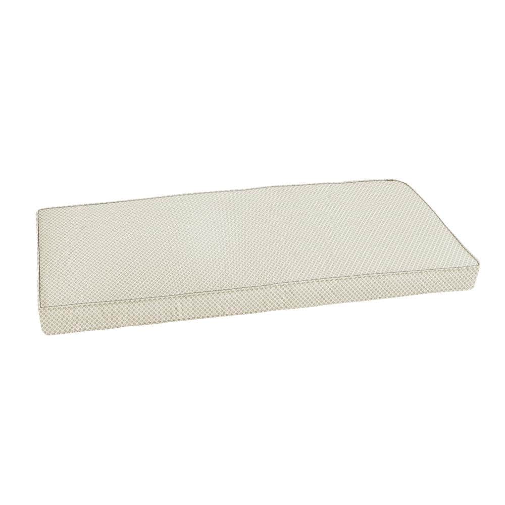 40 in. x 17 in. x 2 in. Outdoor Rectangular Bench Cushion in Sunbrella Detail Linen price history on PriceWatchPro