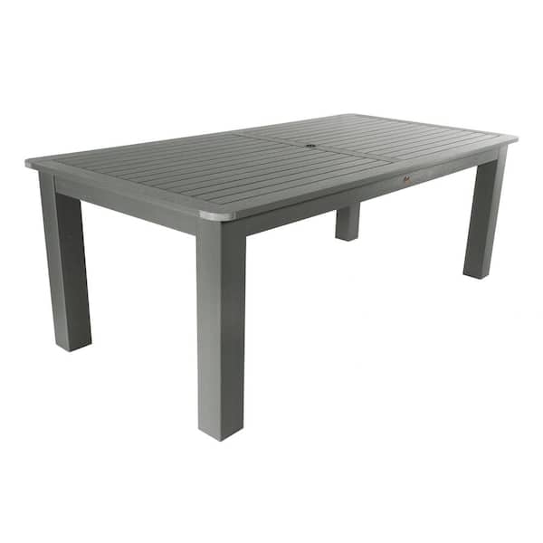 Highwood Coastal Teak 42 in. x 84 in. Rectangular Recycled Plastic Outdoor Dining Table