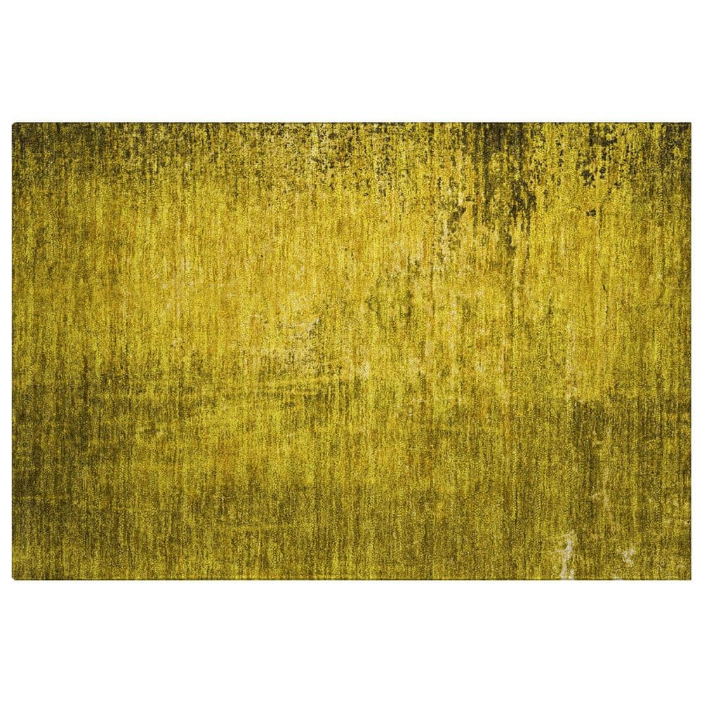 Dream Shag Premium Machine Washable Abstract ADS554 Gold 3 ft. x 4 ft. Area Rug price history on PriceWatchPro