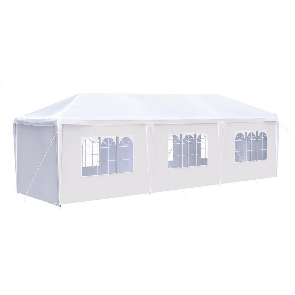 10 ft. x 30 ft. White Outdoor Canopy Party Wedding Tent Patio Gazebo Canopy with 8 Removable Sidewalls price history on PriceWatchPro
