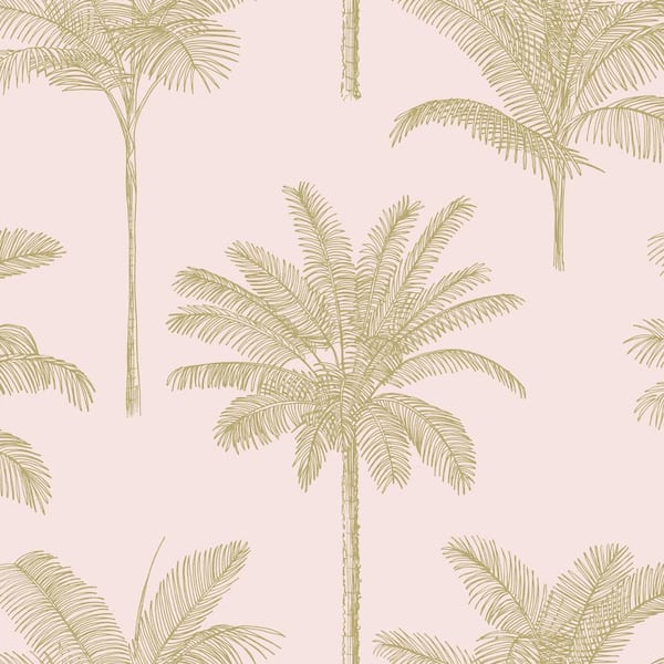 Unbranded Taj Blush Palm Trees Wallpaper