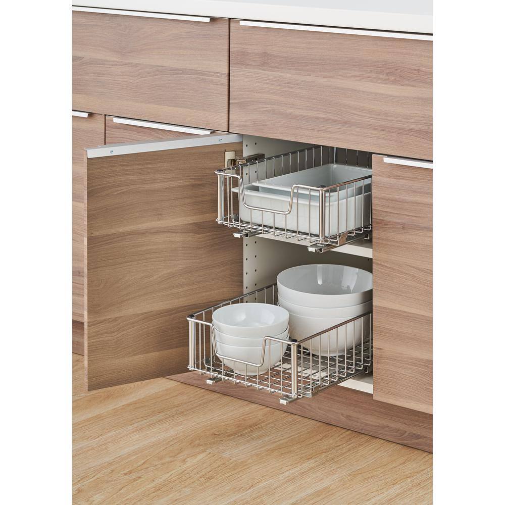 Chrome Sliding Wire Drawer with Mounting Hardware