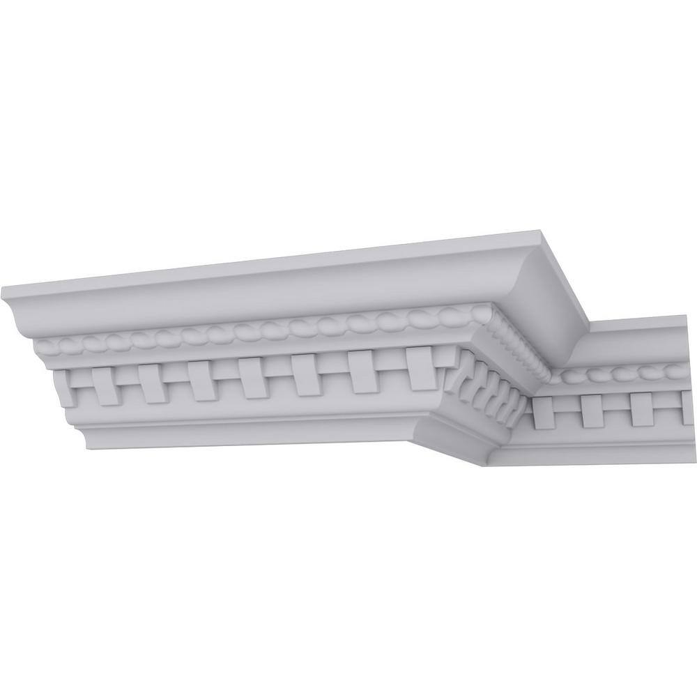 White Polyurethane Bulwark Dentil and Rope Crown Moulding