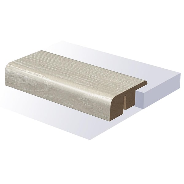 Classic Corvin-Chateau End Cap 0.6 in T x 1.465 in. W x 94 in. L Smooth Wood Look Laminate Moulding/Trim