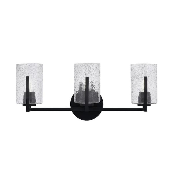 Unbranded Cottonwood 21 in. 3-Light Matte Black Vanity Light
