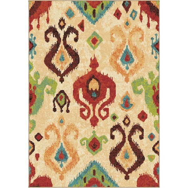 Orian Rugs Ancient Multi Bright Colors 5 ft. x 8 ft. Southwestern Indoor Area Rug