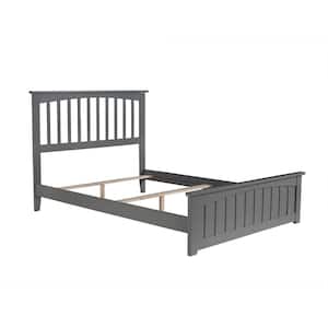 Mission Full Traditional Bed with Matching Foot Board in Grey