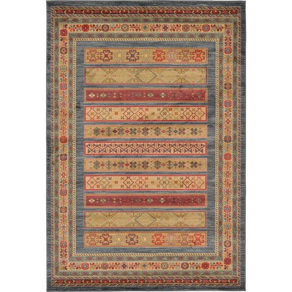 Unique Loom Fars Pasadena Beige 6' 0 x 9' 0 Area Rug
