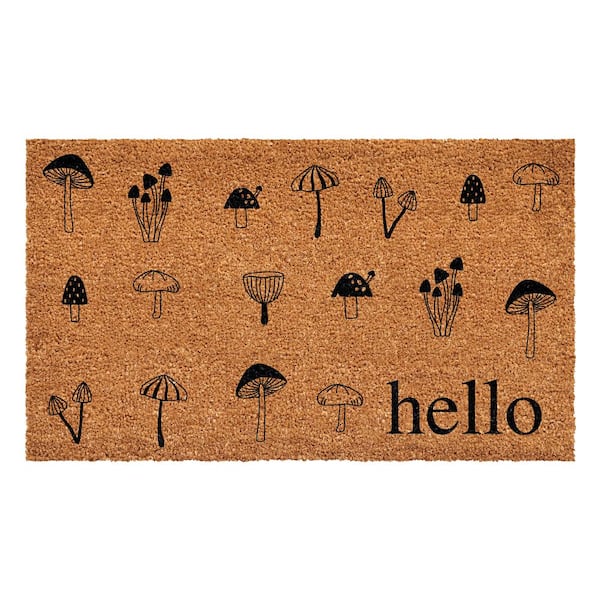 Calloway Mills 24 in. x 36 in. Mushroom Hello Doormat