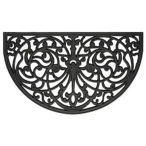 Ironworks 18 in. x 30 in. Wrought Iron Rubber Floor Mat