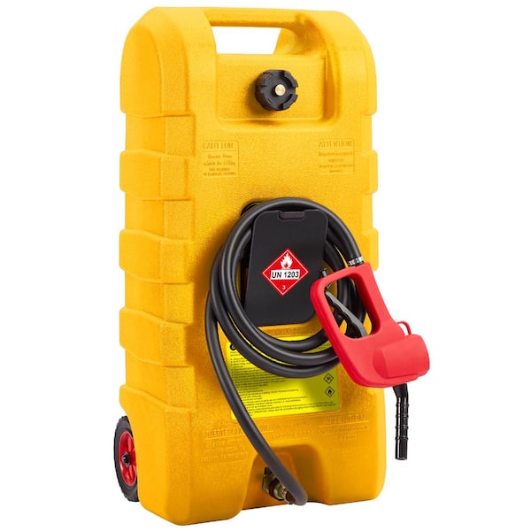 15 Gal. Yellow Fuel Tank Container with Manual Transfer Nozzle
