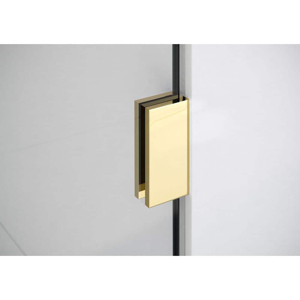 Venus Polished Brass 32" x 86.75" Frameless Arched Shower Panel