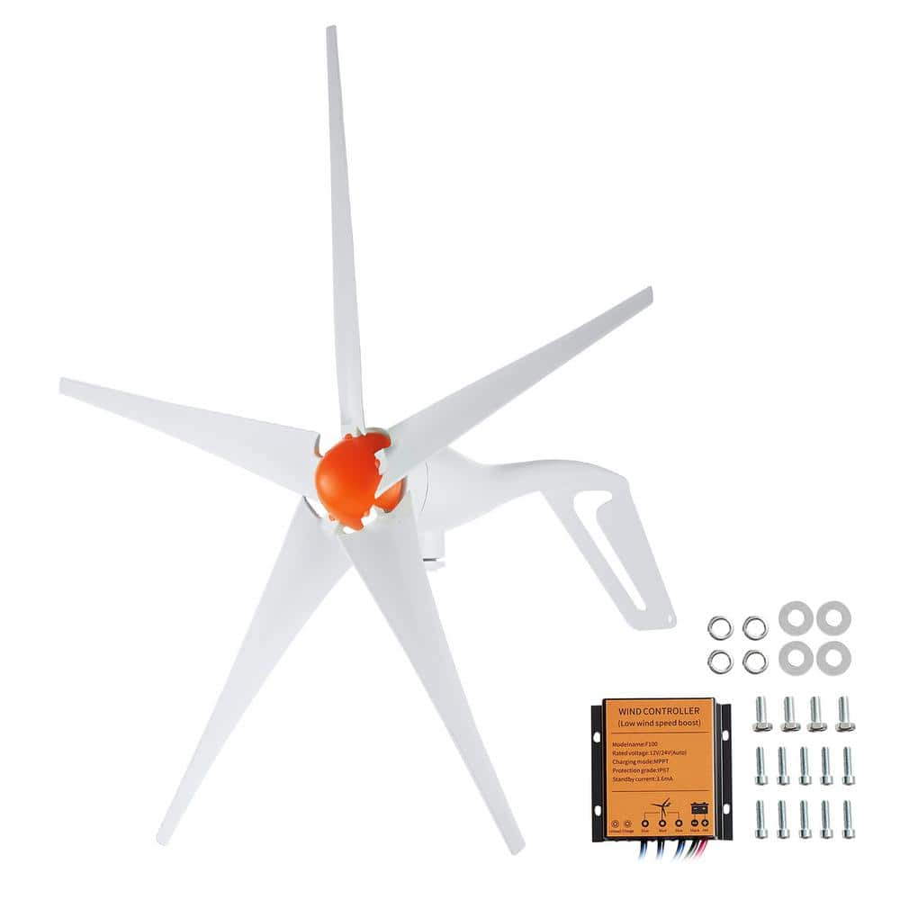 VEVOR 500-Watt Wind Turbine Generator 12-Volt 5-Blade Wind Power ...