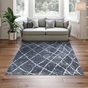 Bromley Whistler Blue-Snow 4 ft. x 6 ft. Area Rug