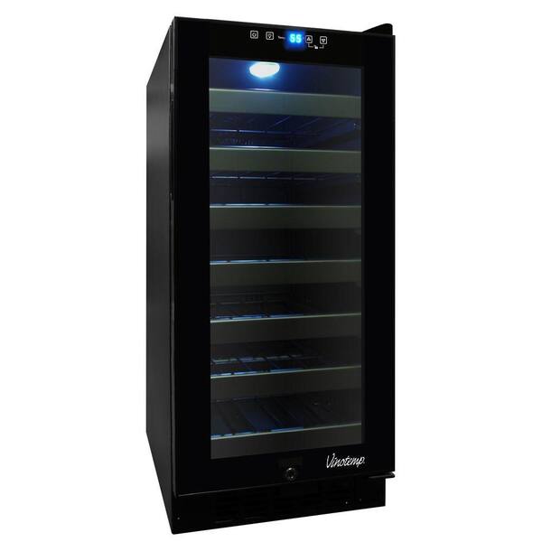 Vinotemp 33-Bottle Touch Screen Built in Wine Cooler with Front Exhaust