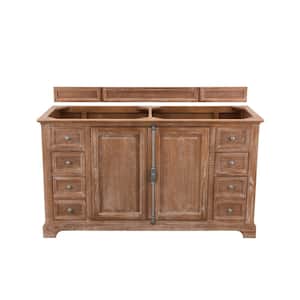 Providence 59.5 in. W x 23.5 in. D x 33.5 in. H Double Bath Vanity CabinetWithout Top in Driftwood