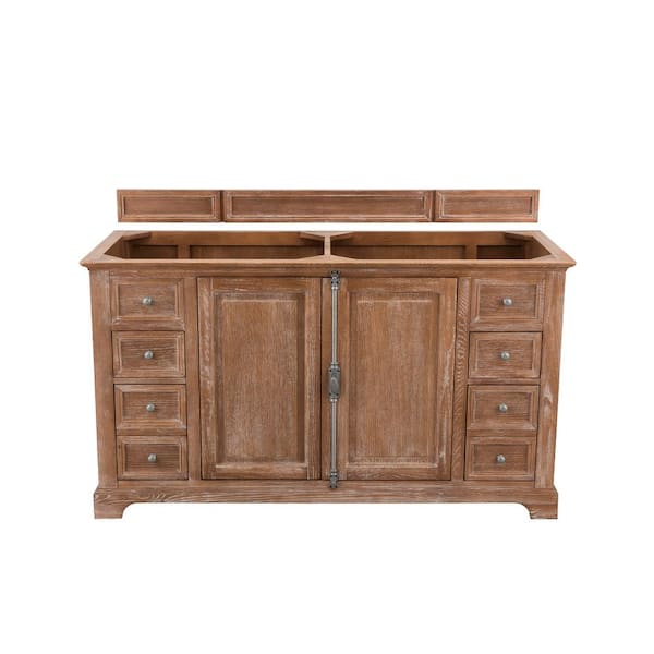 James Martin Vanities Providence 59.5 in. W x 23.5 in. D x 33.5 in. H Double Bath Vanity CabinetWithout Top in Driftwood