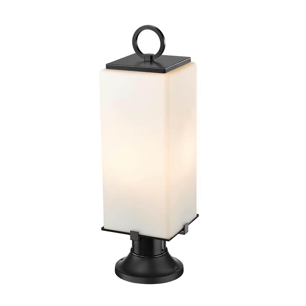Sana Black Aluminum 2-Light Outdoor Pier Mount Fixture