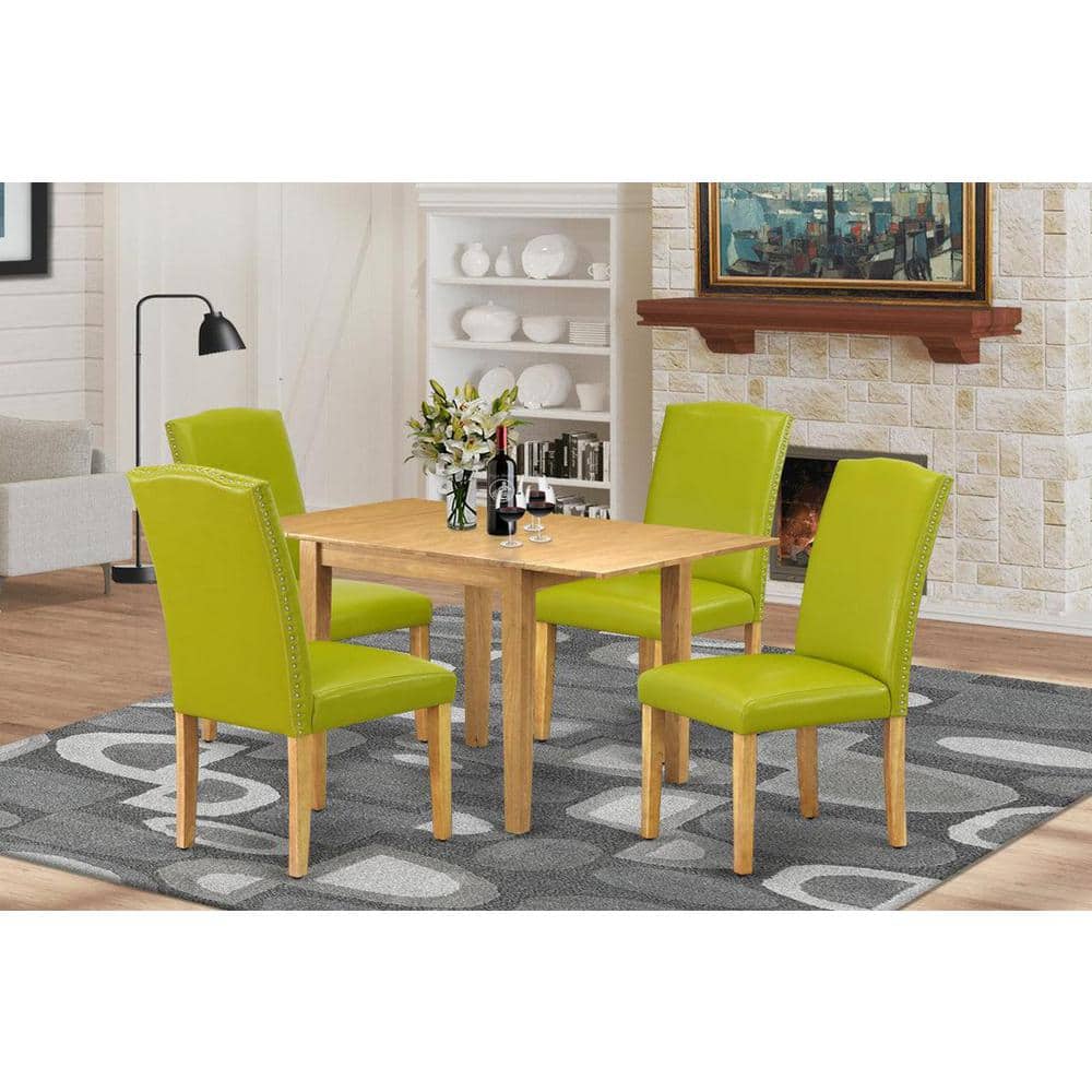 5-Piece Natural Oak Finish Solid Wood Top - Dining Room Set - Seats 4 price history on PriceWatchPro