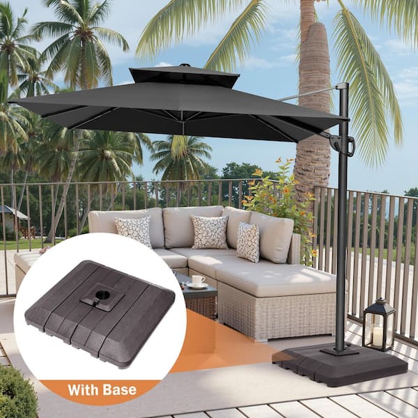 12 ft tilt patio umbrella PatioKingdom 9FT Outdoor Umbrella, Autotilt Upgrade your outdoor space with this cantilever umbrella for reliable Outdoor Solar Lighted Cantilever Umbrella,
