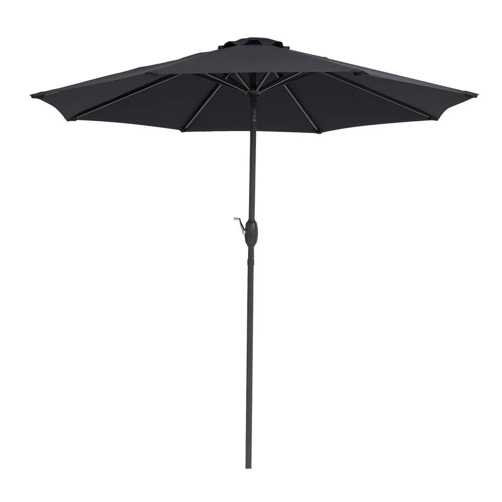 9 ft. Outdoor Steel Patio Umbrella Market Umbrella, Tilt Adjustment and Cra