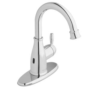 Mandouri Touchless Single Hole Single-Handle High-Arc Bathroom Faucet in Chrome