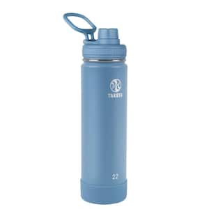 Actives 22 oz. Bluestone Insulated Stainless Steel Water Bottle with Spout Lid