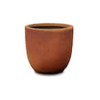 KANTE 17.3 in. H Round Pure White Concrete Planter, Outdoor Indoor ...