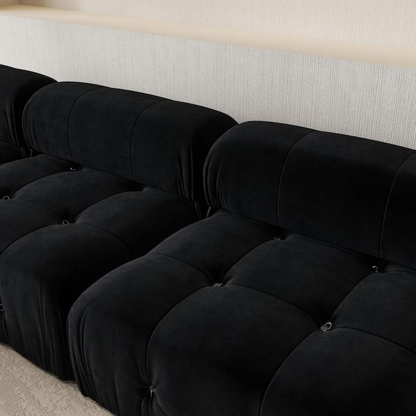 Magic Home Chameleon 138 in. Square Arm 6-piece Modern Velvet