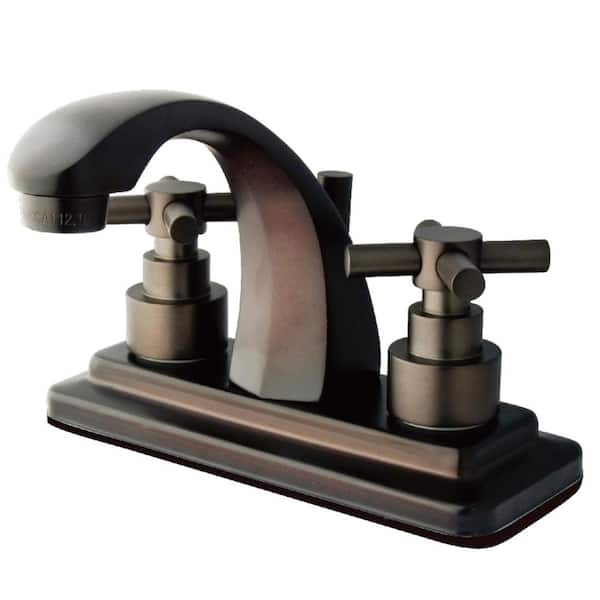 Kingston Brass Elinvar 4 in. Centerset 2-Handle Bathroom Faucet in Oil Rubbed Bronze
