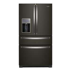 36 in. 26 cu. ft. Standard Depth French Door Refrigerator in Fingerprint Resistant Black Stainless with Triple Crisper
