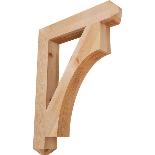 Ekena Millwork 6 in. x 48 in. x 36 in. Western Red Cedar Westlake Craftsman Rough Sawn Bracket