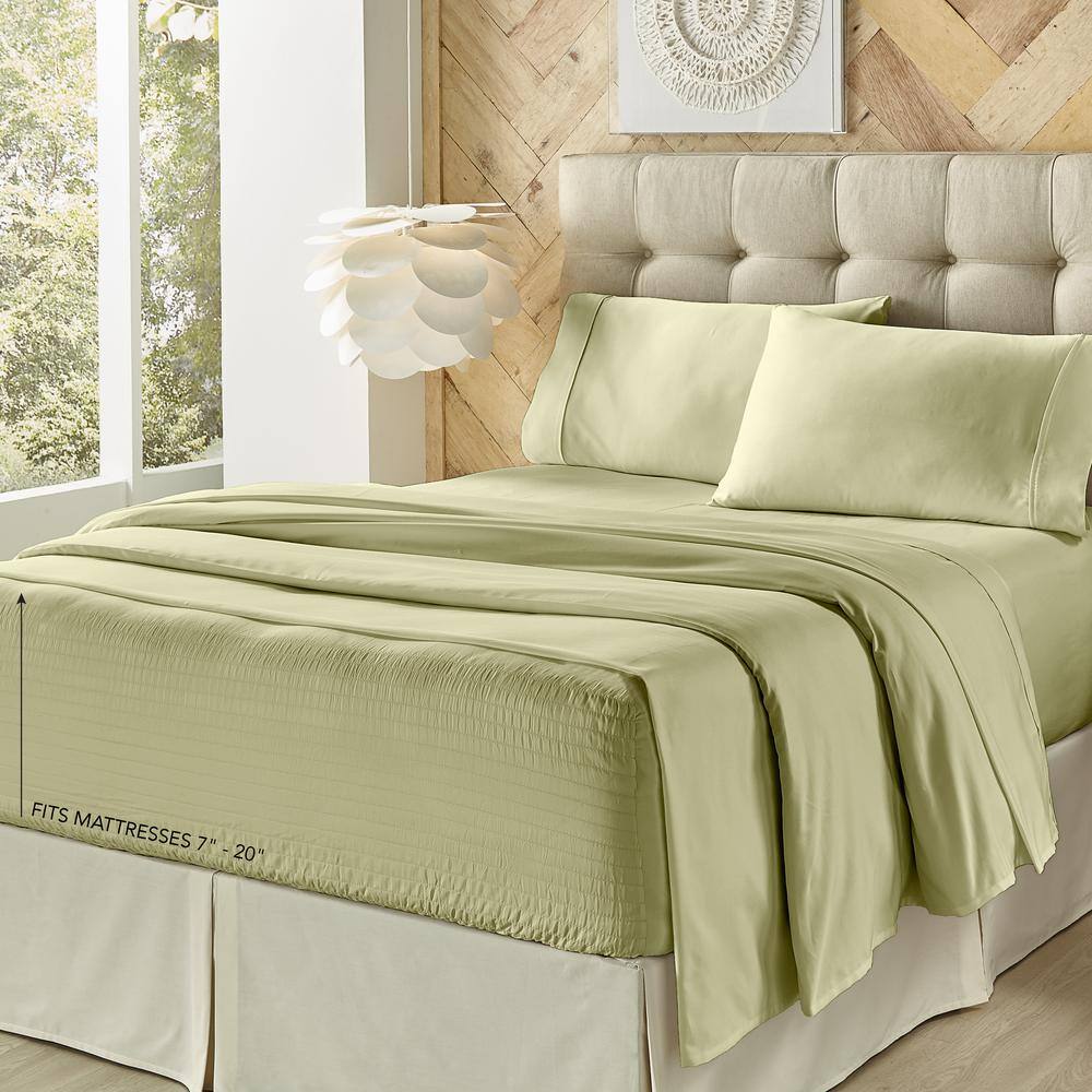 Royal Fit Sage Polyester Twin 3-Piece Sheet Set