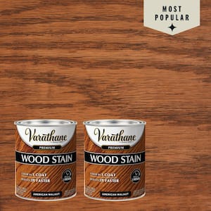 1 qt. American Walnut Premium Fast Dry Interior Wood Stain (2-Pack)