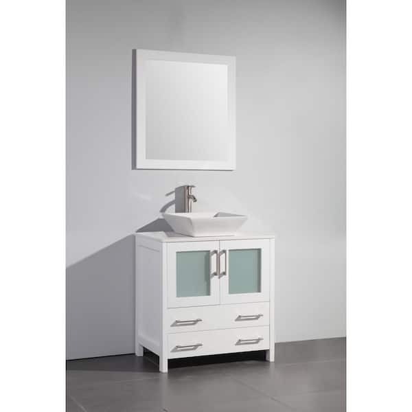 Vanity Art 30 inch Single Sink Small Bathroom Vanity Set 2-Drawers