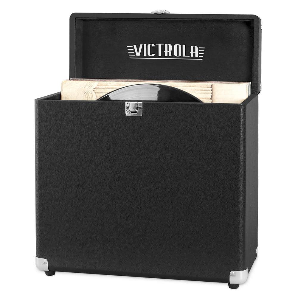 Victrola Storage Case for Vinyl Turntable Records VSC20BK The Home Depot