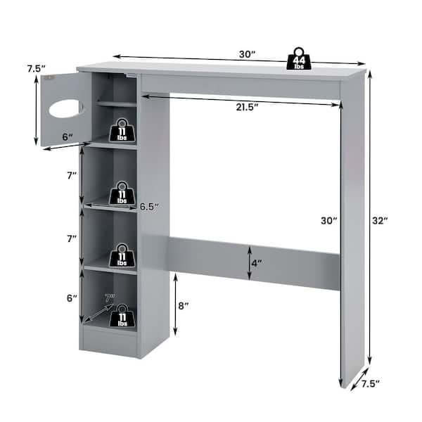 Giantex Over The Toilet Storage Cabinet with 2 Doors and Adjustable  Shelves, Space-Saving Rack Bathroom Shelf with Paper Holder, Freestanding  Bathroom