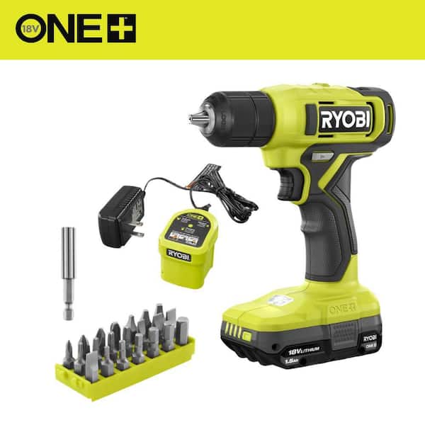 RYOBI - ONE+ 18V Cordless 3/8 in. Drill/Driver Kit with 1.5 Ah Battery and Charger