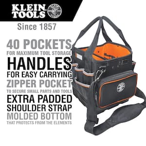 Tradesman Pro 10 in. Tote Organizer and 9 in. Stand-Up Zipper Tool Bag Set