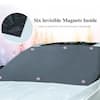 82 in. x 47 in. Black Car Windshield Snow Cover with Magnetic Edge