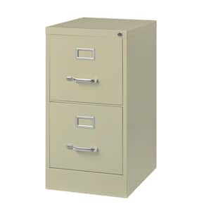 22 in. D 2-Drawer Putty Metal Letter Width 15 in. W Vertical File Cabinet, Commercial Grade