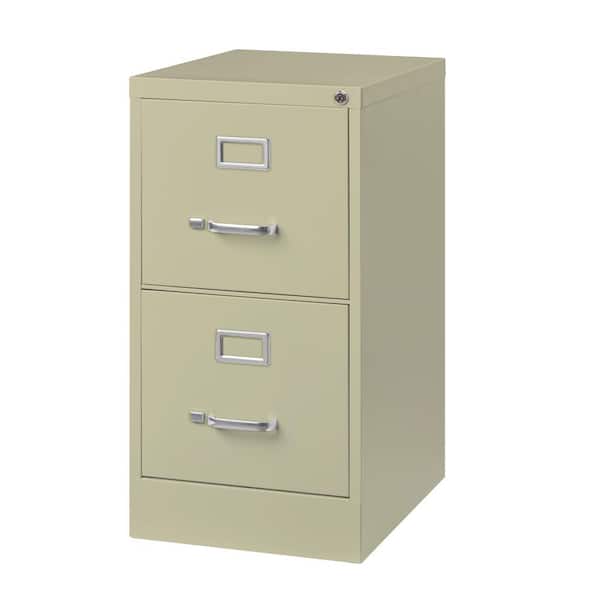 Hirsh 22 in. D 2-Drawer Putty Metal Letter Width 15 in. W Vertical File Cabinet, Commercial Grade