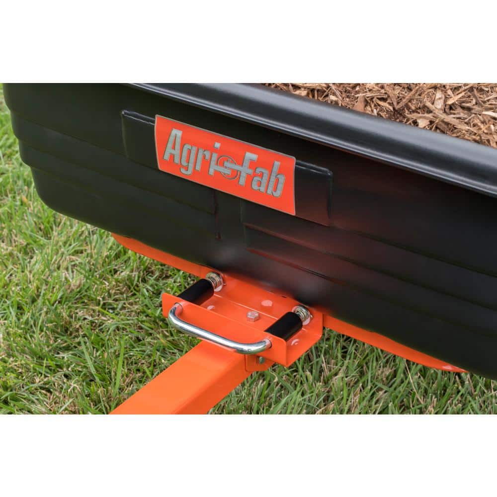 Black Poly Dump Cart with Steel Frame and Pneumatic Tires