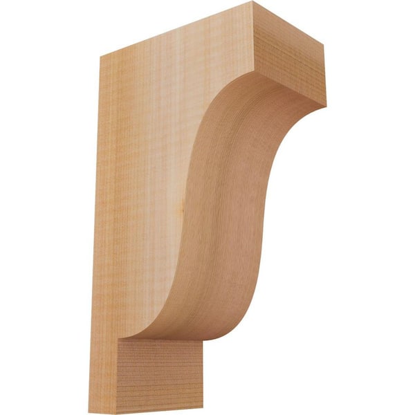 Ekena Millwork 3-1/2 in. x 6 in. x 10 in. Western Red Cedar Newport Smooth Corbel